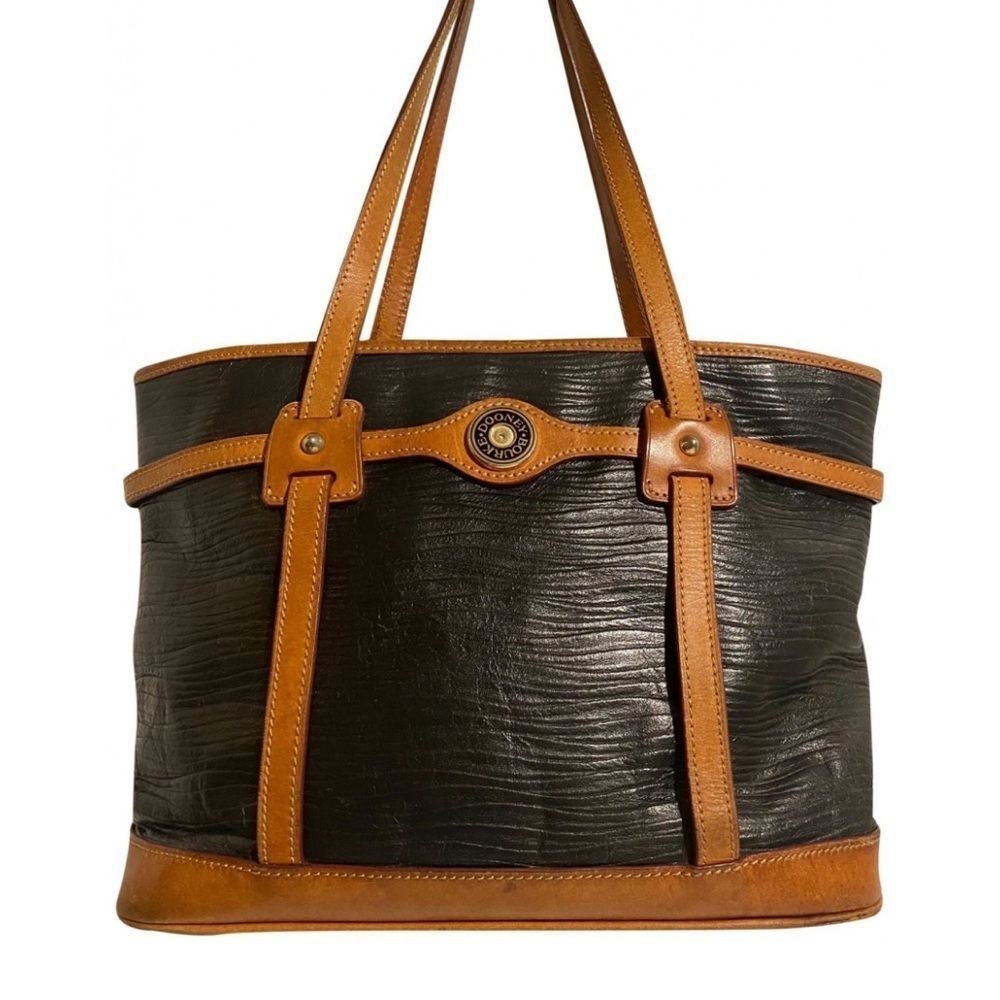 Dooney & Bourke Elegant Black and Brown Tote Bag